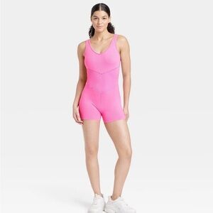 Pink Sleeveless Athletic Romper
